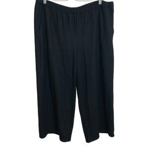 Eileen Fisher Crop Pants Wide Size XL Black